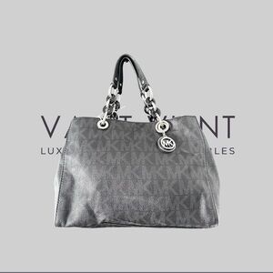 👜 Michael Kors Jet Set Chain Tote – Black Signature